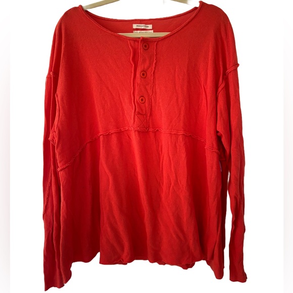 Urban Outfitters Oversized Long Sleeve Tee | Orange - Picture 1 of 2